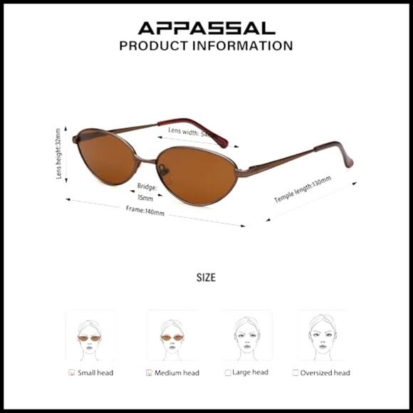 Vintage Oval Cat Eye Sunglasses Metal Frame Spring Hinge UV400 Protection main image 5